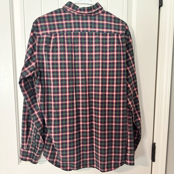 J. Crew red plaid button down shirt men’s size medium - Picture 2 of 4